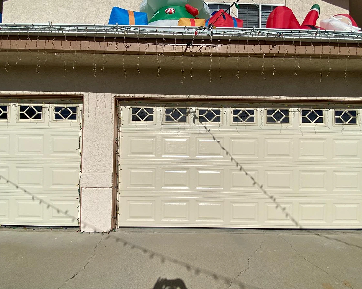 After: brand new garage door installed