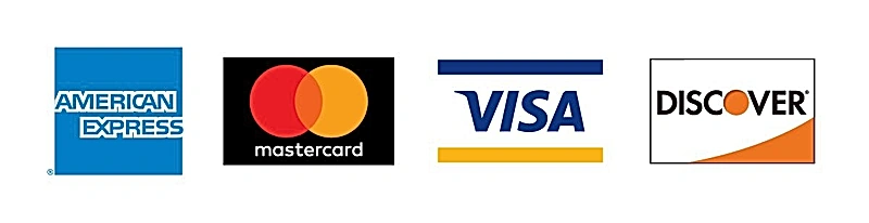 Accepted payments: American Express, Mastercard, Visa, Discover